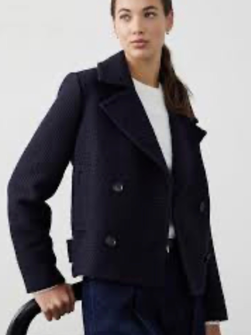 Banana Republic Women's Navy Preppy Peacoat